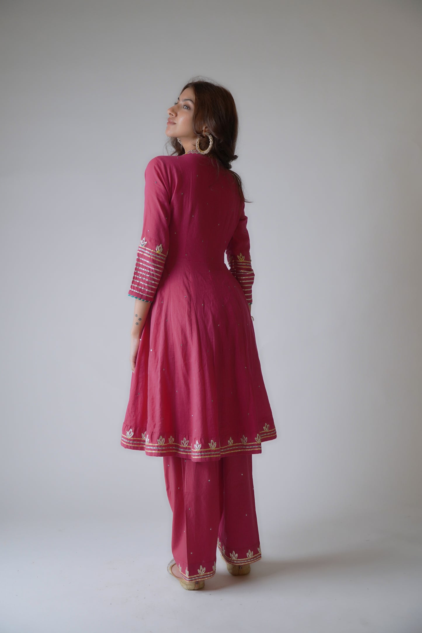 Angrakha tie-up suit