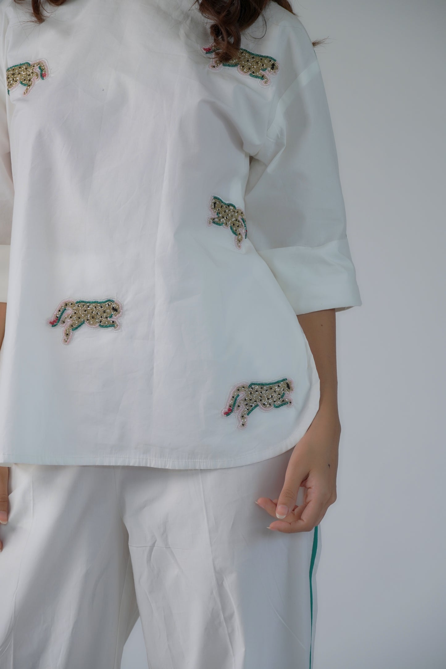 White cheetah co-ord