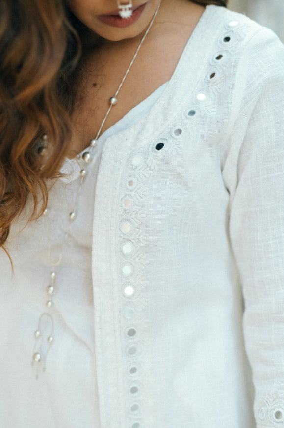 Aari And Mirror Work Jacket Co-Ord Set