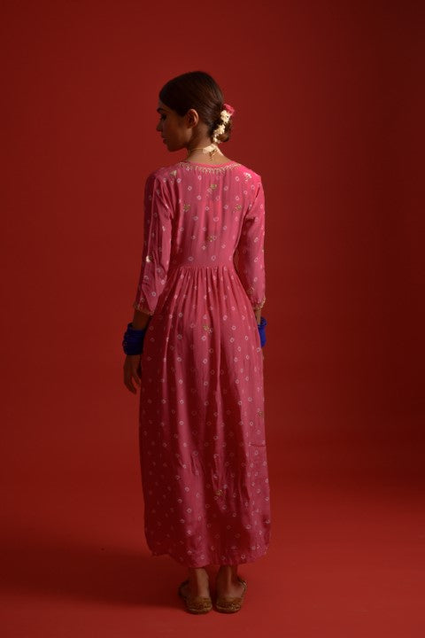 Bandhani Tie Up Jacket With Inner
