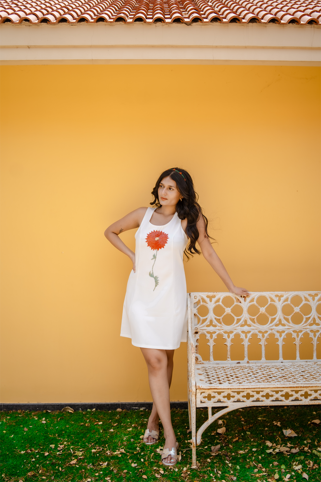Scuba Flower Work Dress