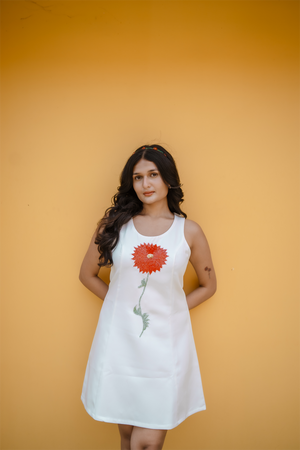 Scuba Flower Work Dress