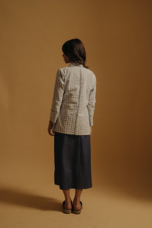 Dress with checks jacket
