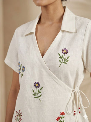FLORA WRAP CO ORD SET