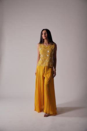 Palazzo set with bead work