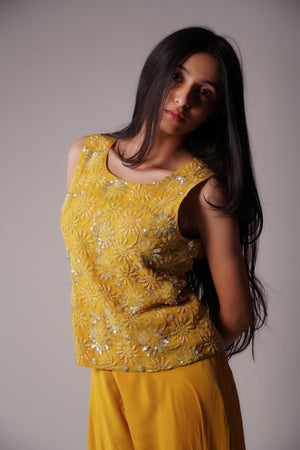 Palazzo set with bead work