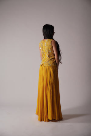 Palazzo set with bead work