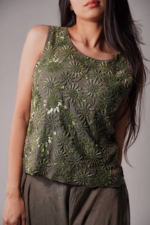 Palazzo set with bead work