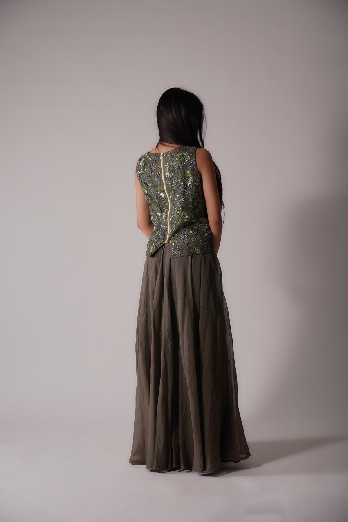 Palazzo set with bead work