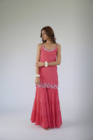 Hand-work sharara-kurta
