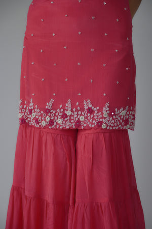 Hand-work sharara-kurta