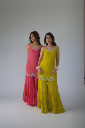 Hand-work sharara-kurta