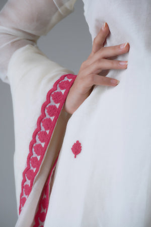 Aari work chanderi suit