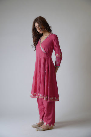 Angrakha tie-up suit