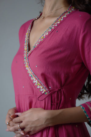 Angrakha tie-up suit