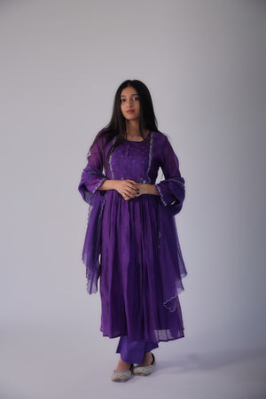 Silver Zardosi Suit