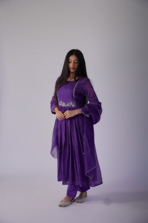Silver Zardosi Suit