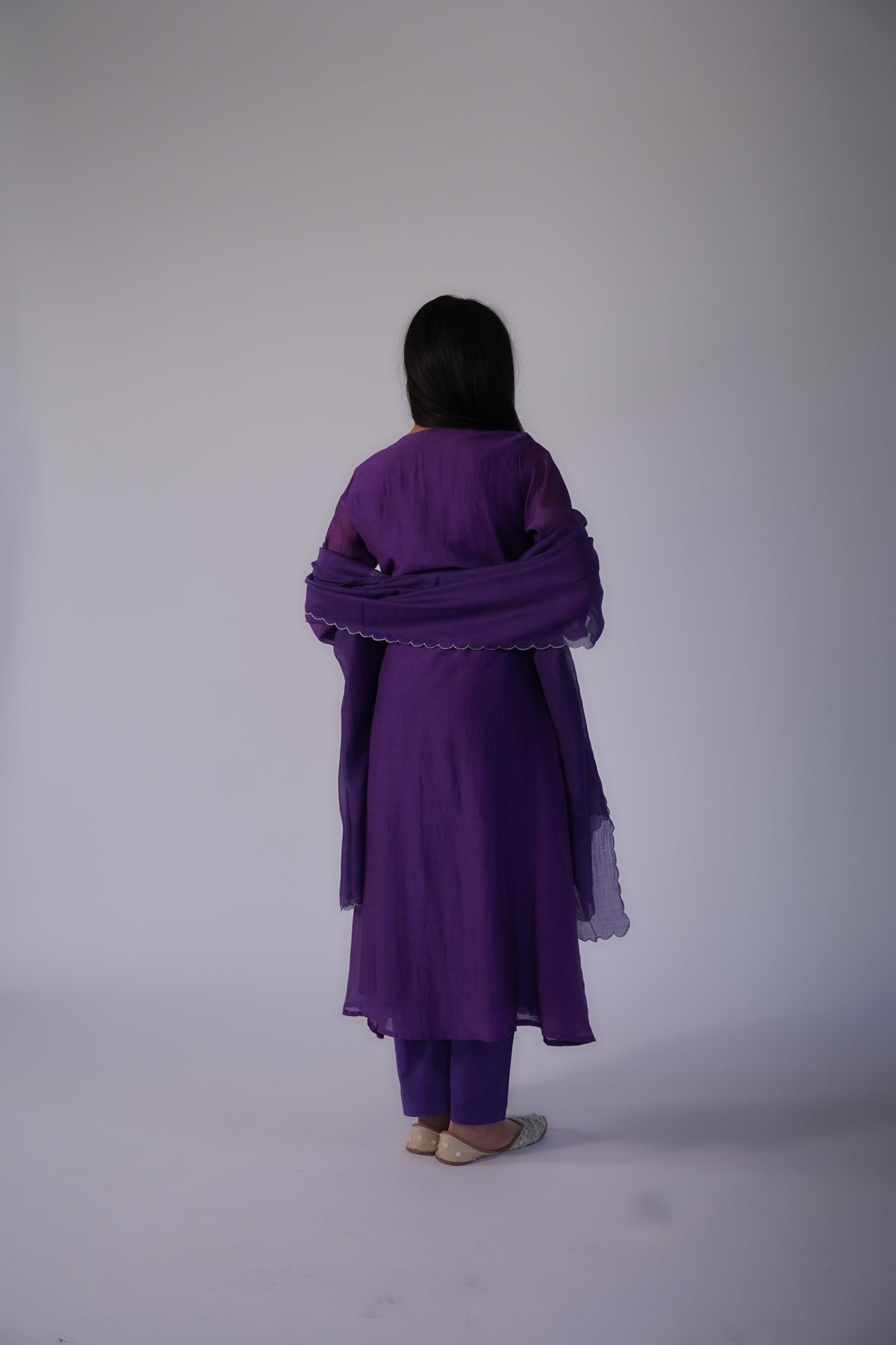 Silver Zardosi Suit