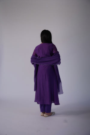 Silver Zardosi Suit