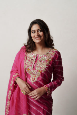 Pink Bandhani Sharara Set