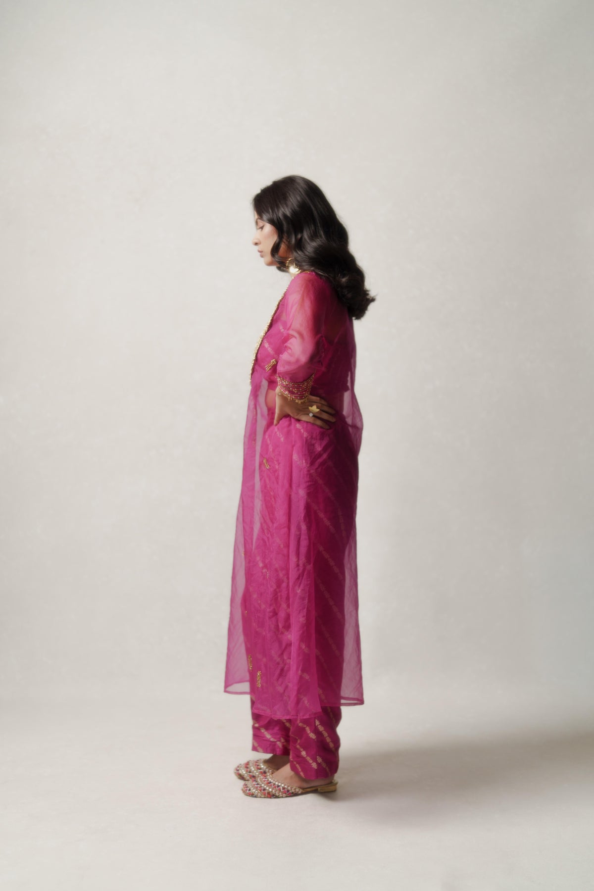Pink Sheer Organza Set