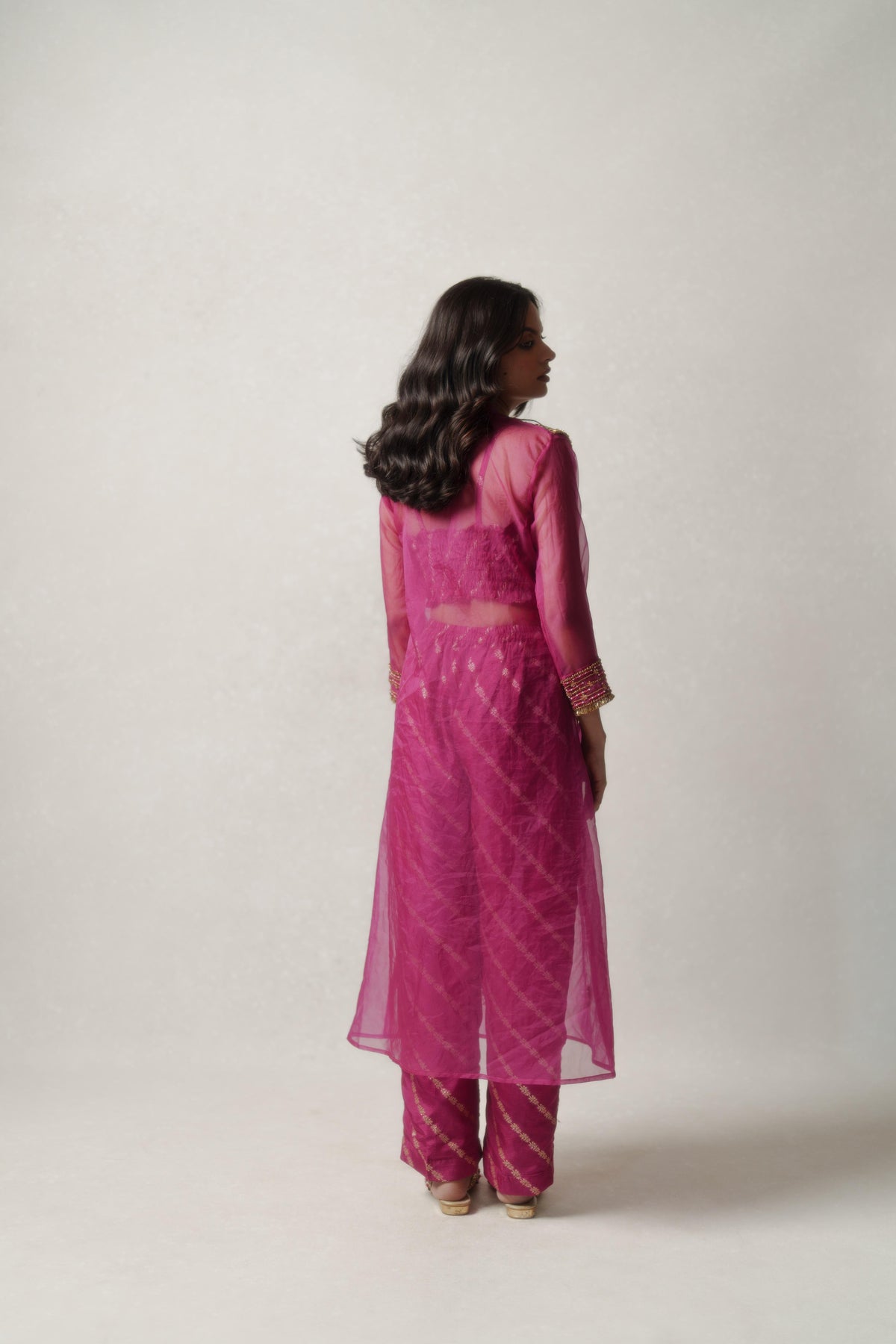 Pink Sheer Organza Set
