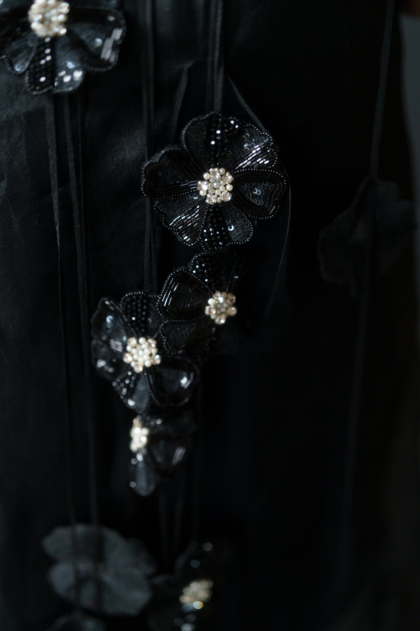 Black Organza Jacket With Inner