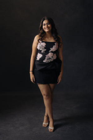 Black Top And Skirt