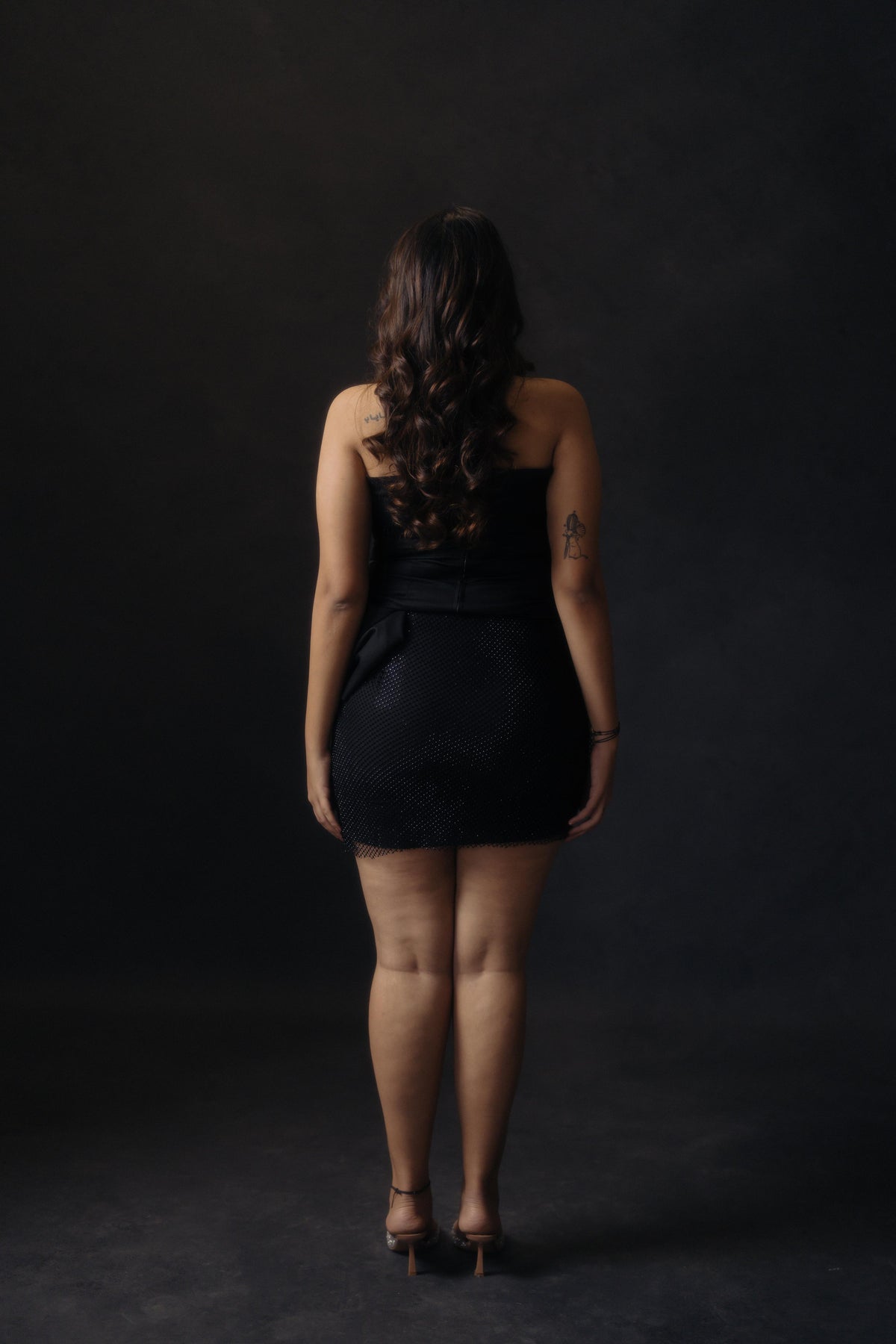 Black Top And Skirt