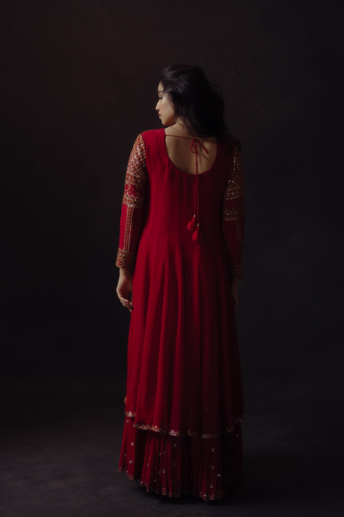 Red Georgette Anarkali