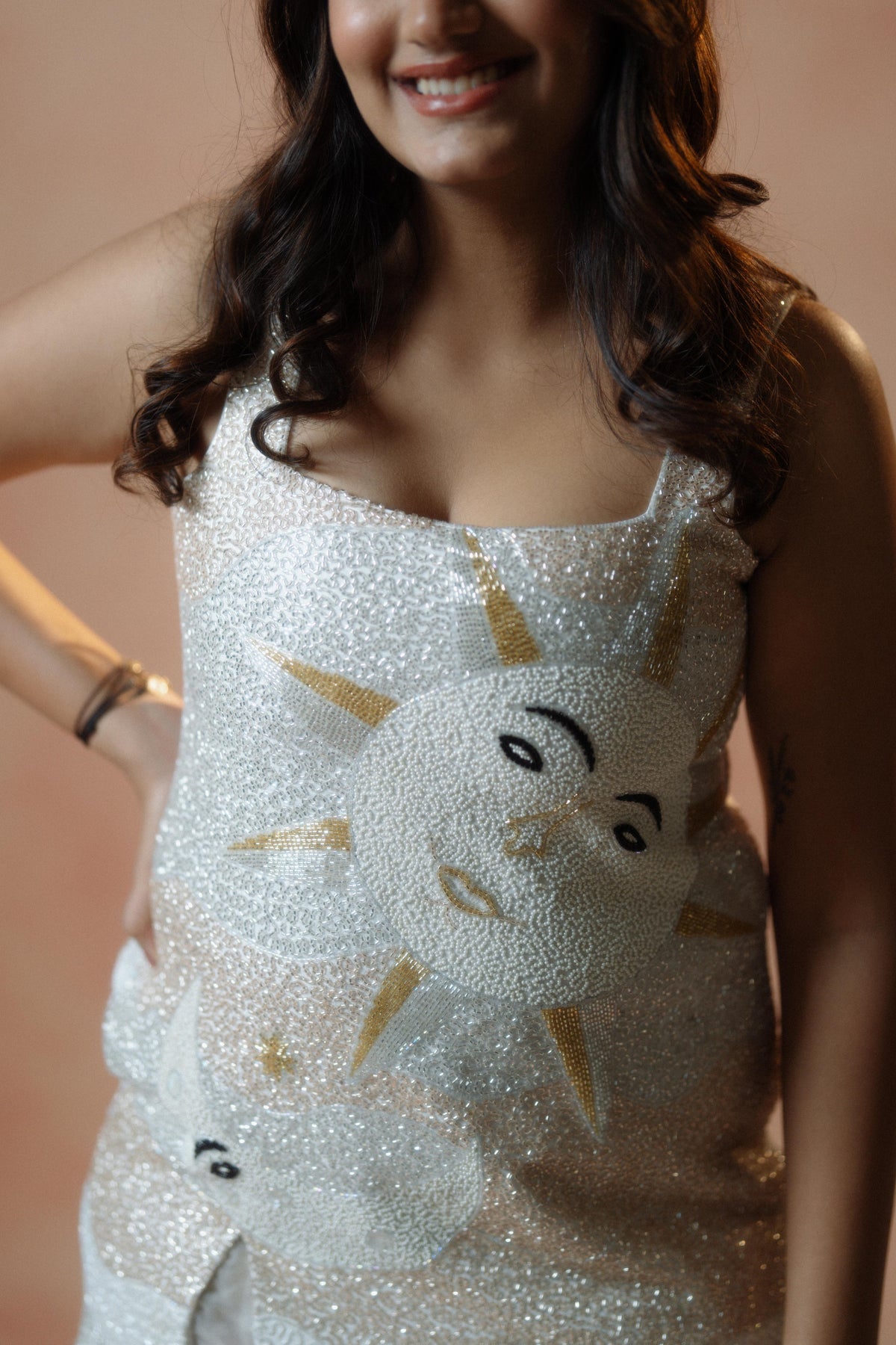 White Short Sleeveless Dress