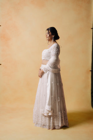 White Lehenga Set