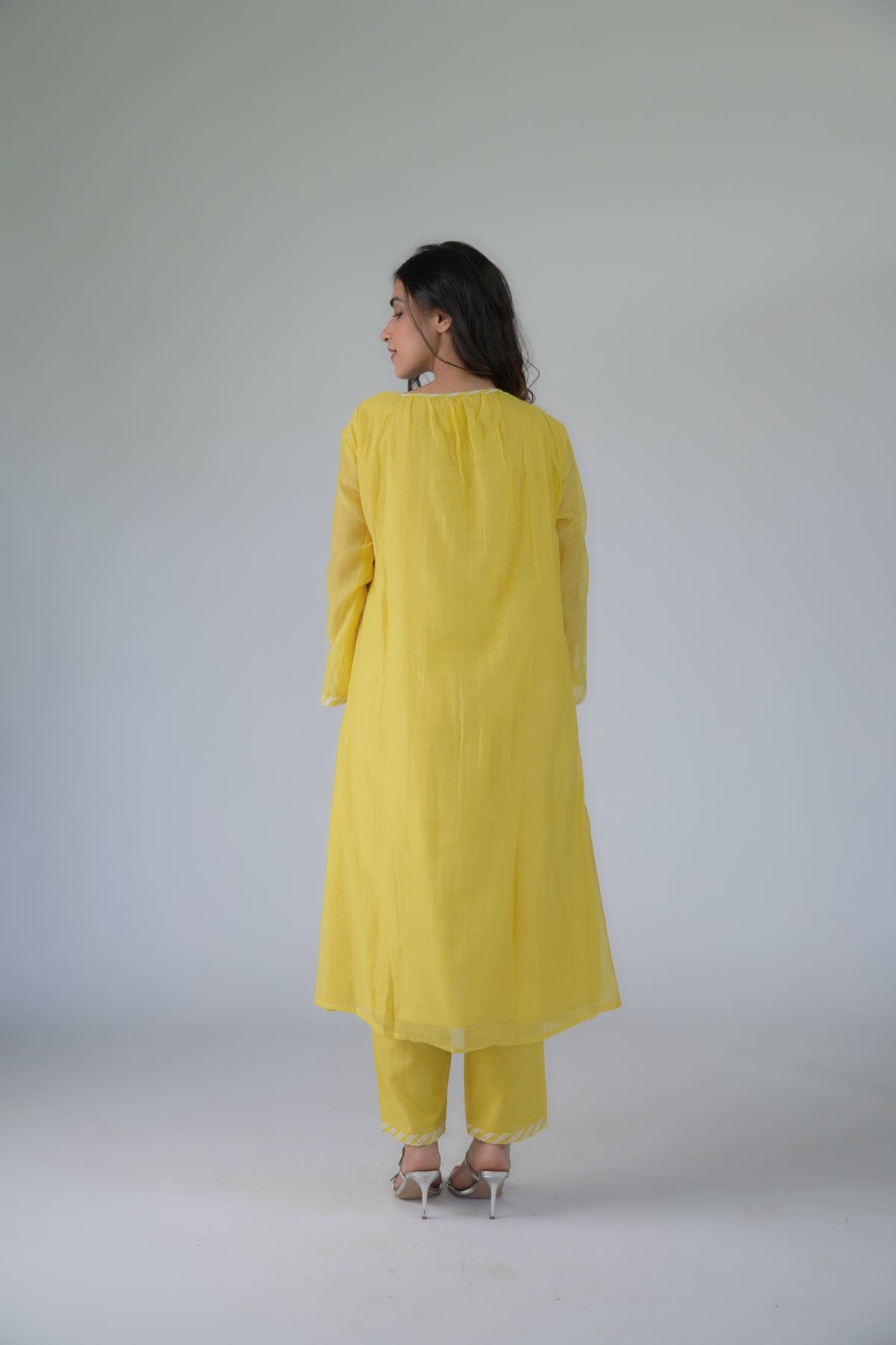 Floral embroidery suit