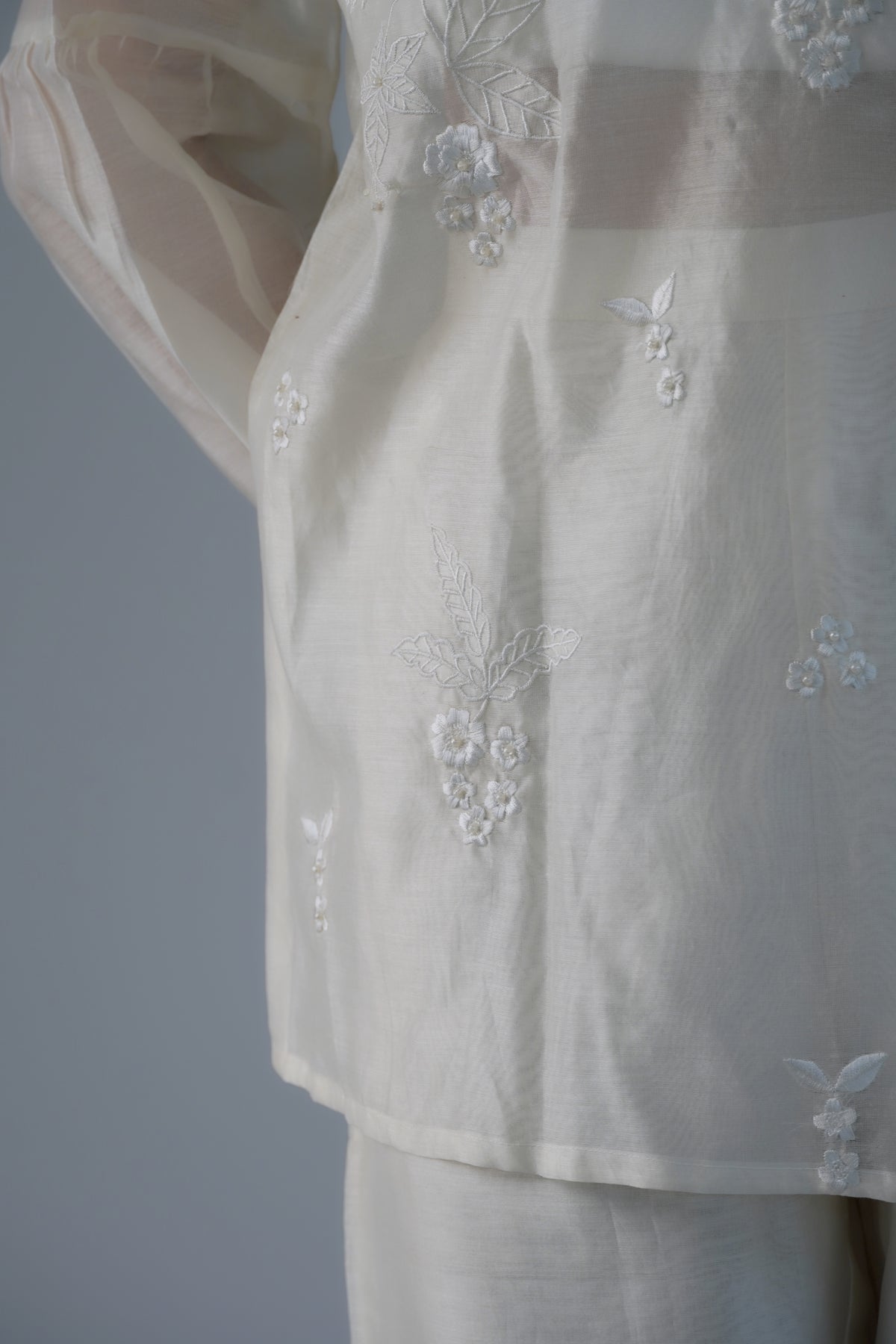 Off-white bird embroidery co-ord