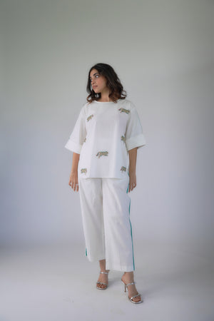White cheetah co-ord