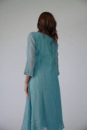 Silver Zardosi Suit