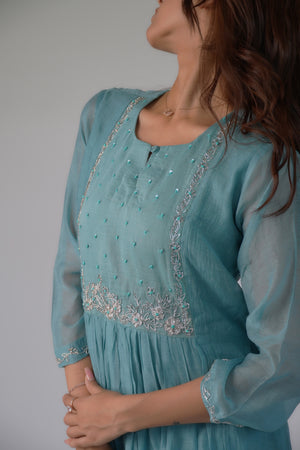 Silver Zardosi Suit