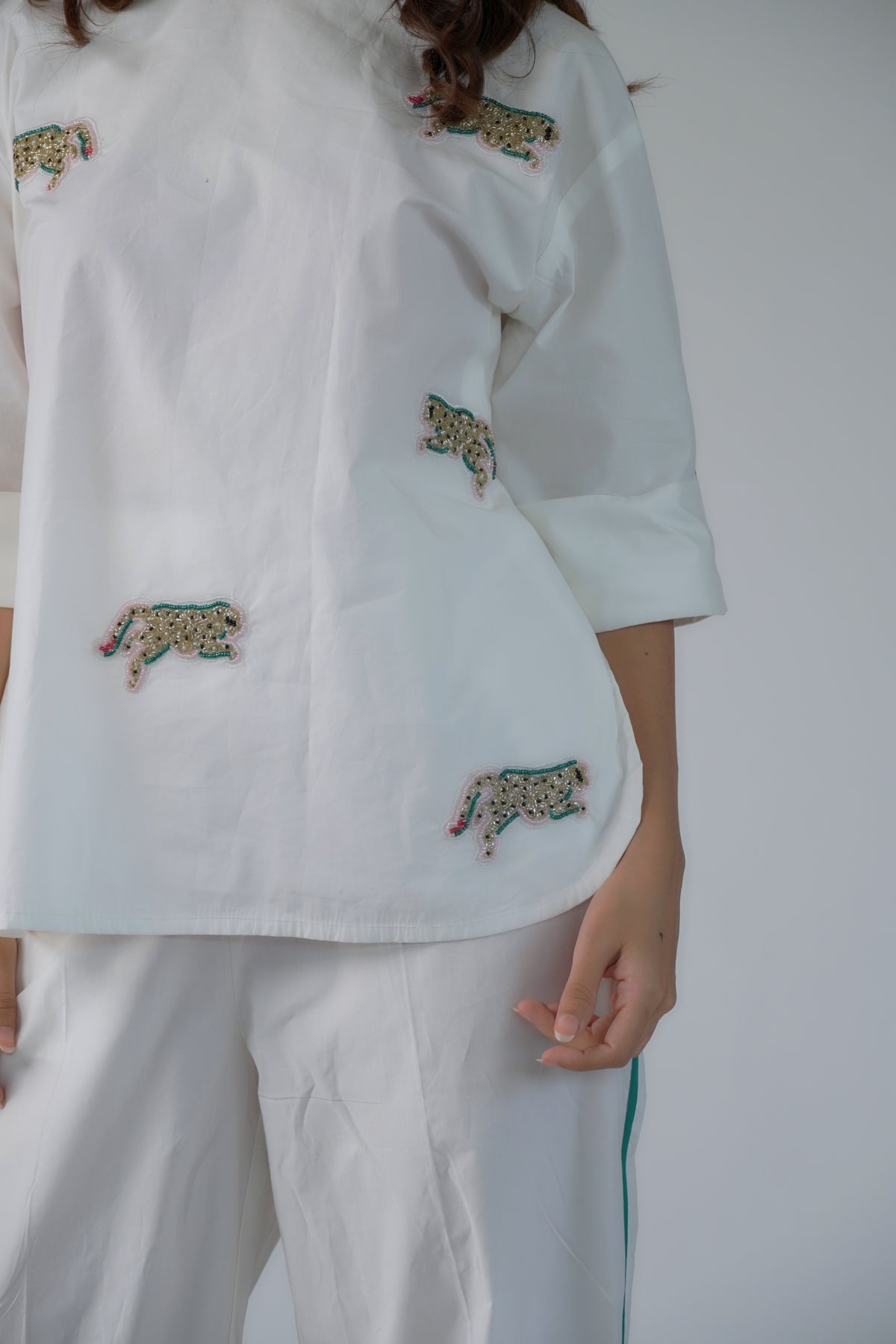 White cheetah co-ord
