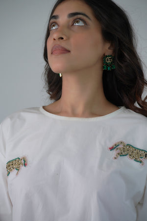 White cheetah co-ord