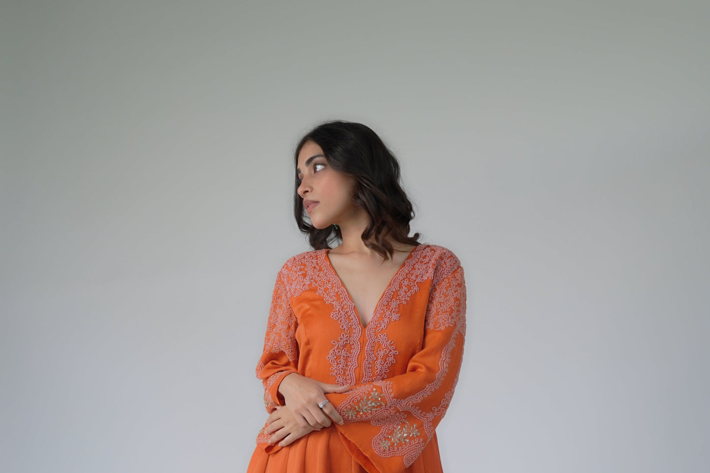 Orange Anarkali