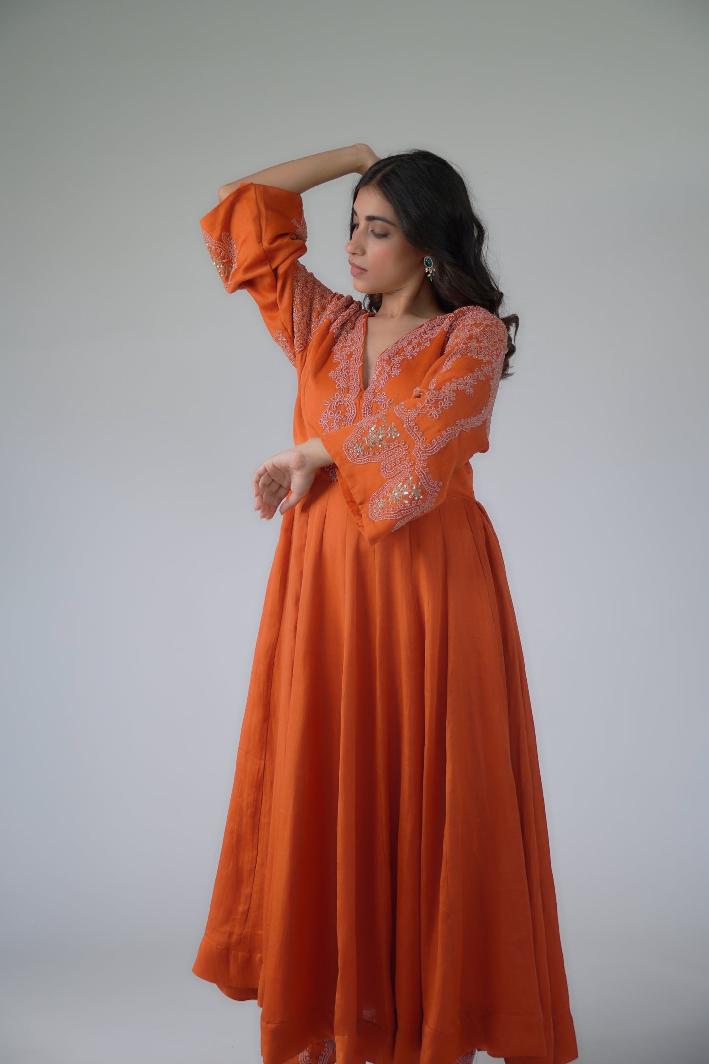 Orange Anarkali