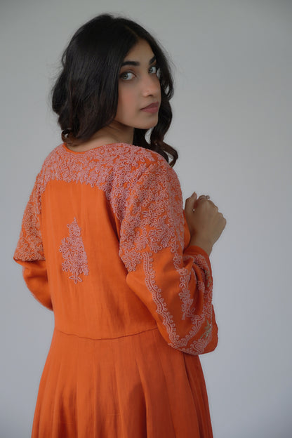 Orange Anarkali