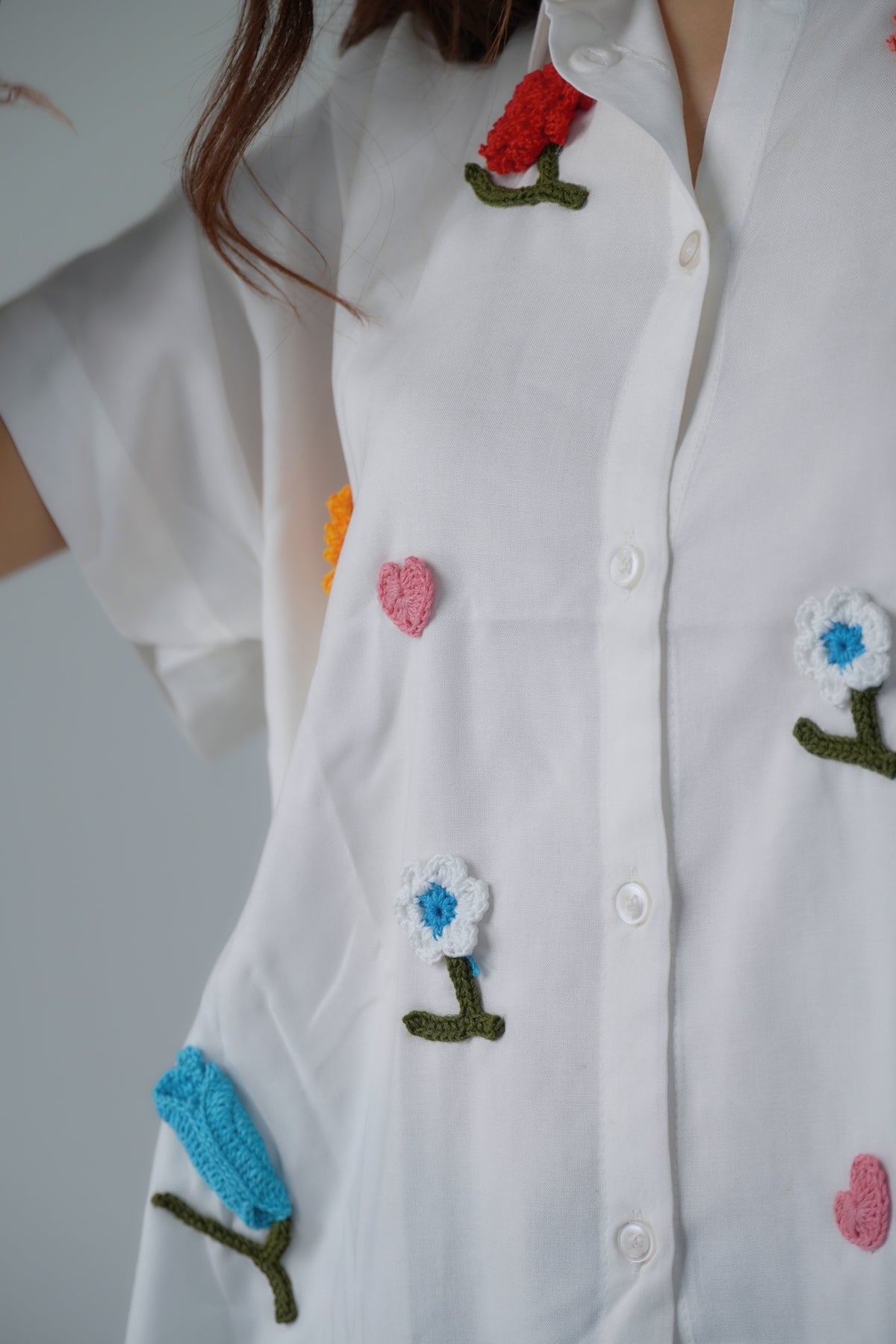 White crochet shirt