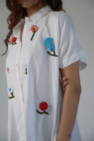 White crochet shirt