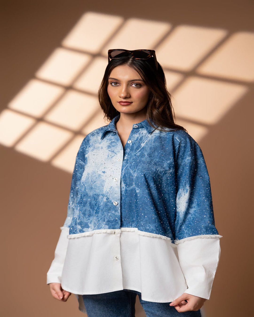 Tie- Dye Denim Shirt