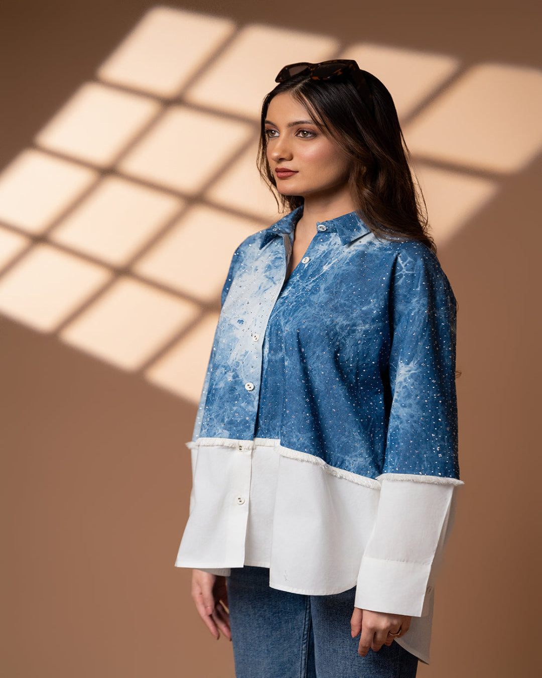 Tie- Dye Denim Shirt