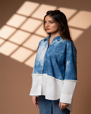 Tie- Dye Denim Shirt