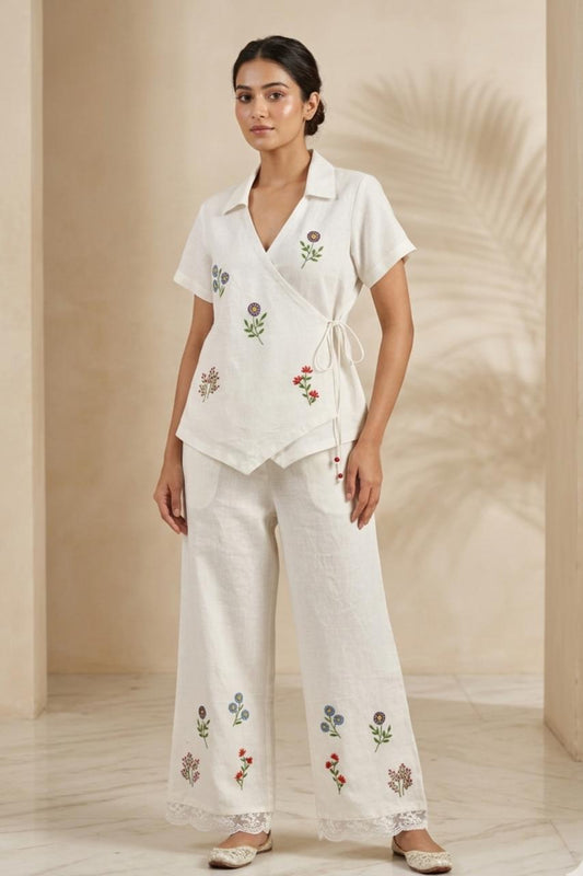 FLORA WRAP CO ORD SET