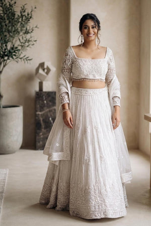 White Lehenga Set