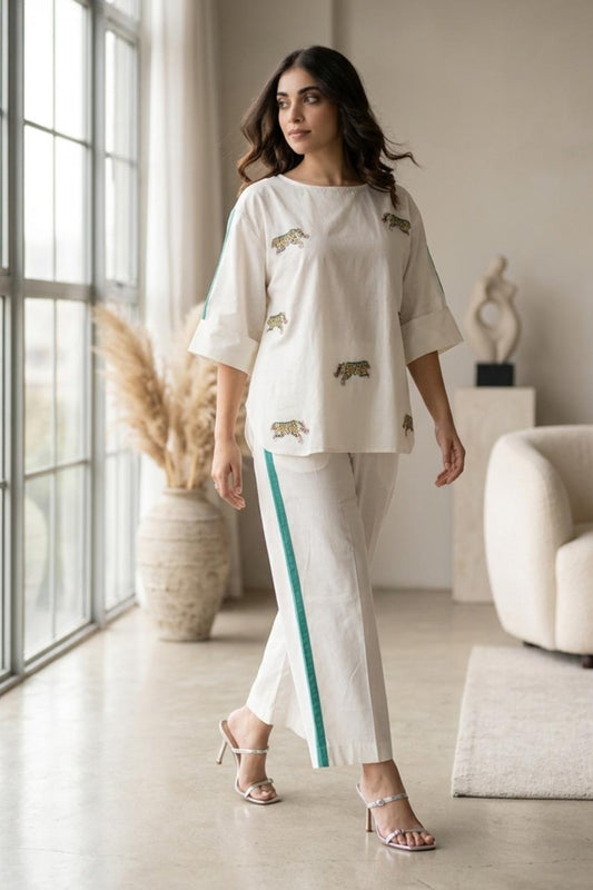 White cheetah co-ord